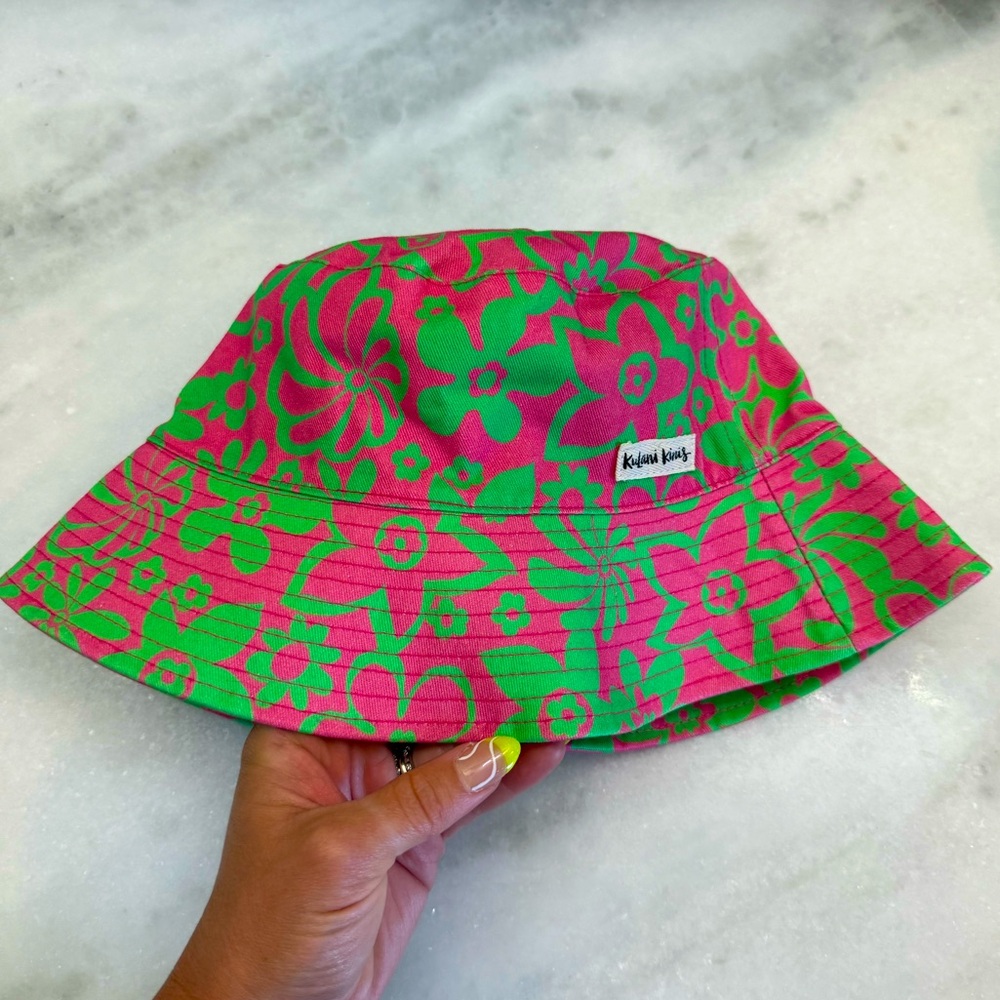 Kulani Kinis Pink and Green Floral Bucket Hat